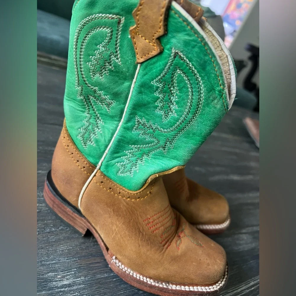 PORTO REBELDE youth western boots sz 3 US